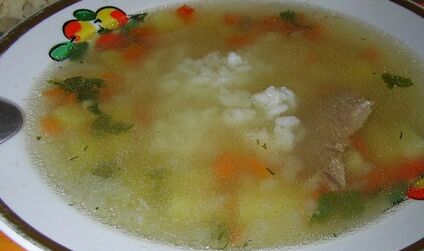 Soup of rice