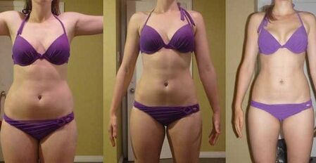Pos into the buckwheat diet before and after